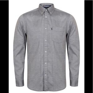 Le Shark - long sleeve cotton shirt in Charcoal
